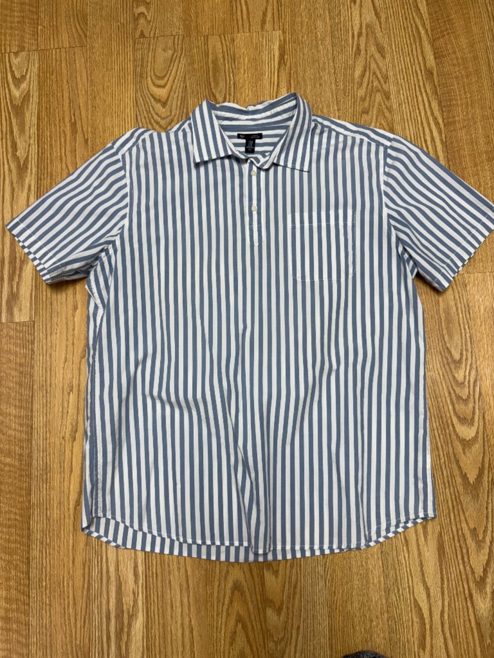 Gap Pullover Collared Top Unisex Women Size XXL Striped Blue White 100% cotton